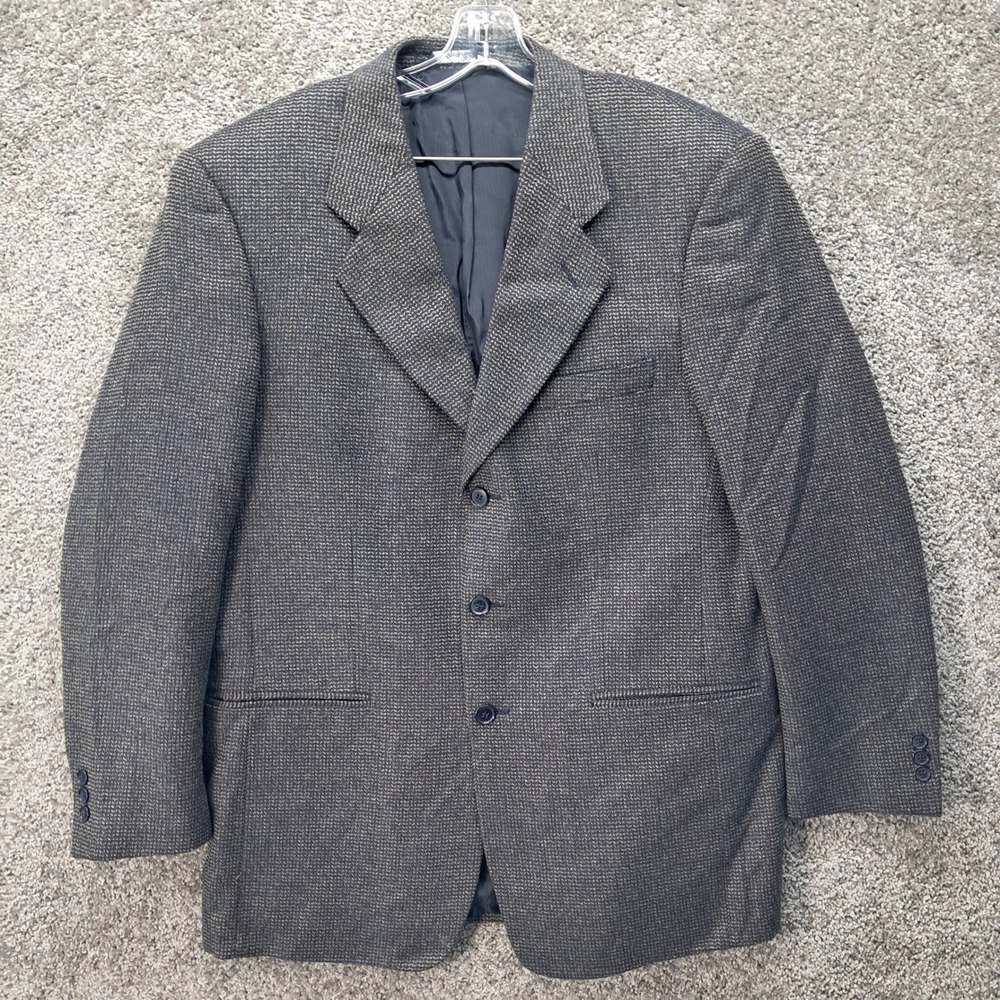 Vito Rufolo Mens 43 LN Blazer Made in Italy Lessona Silk Wool Blend Mod Torino